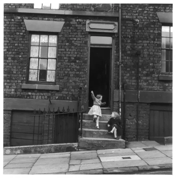 Framed Print : Girls on a Doorstep / 2016 Framed Print : Girls on a Doorstep / 2016