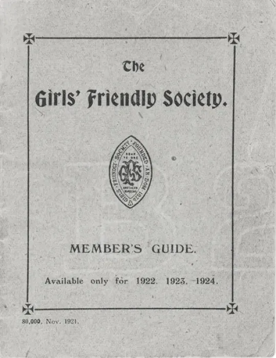 Framed Print : Girls Friendly Society (GFS) Membership Book Cover Framed Print : Girls Friendly Society (GFS) Membership Book Cover