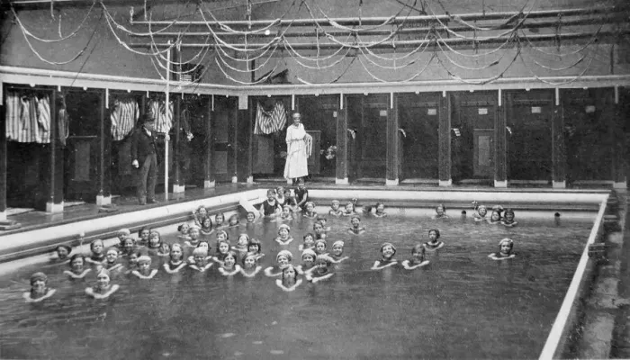 Framed Print : Girls Industrial School - Swimming Framed Print : Girls Industrial School - Swimming