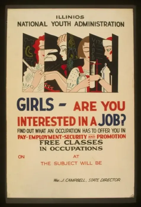 Framed Print : Girls - are you interested in a job? Find out what an occupa Framed Print : Girls - are you interested in a job? Find out what an occupa