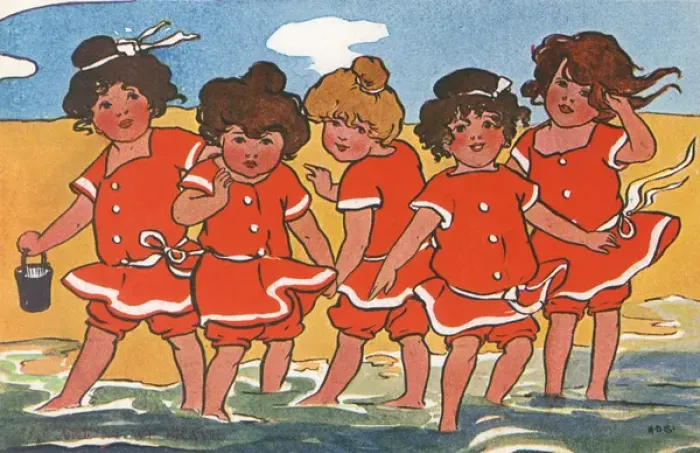 Framed Print : Girls padding in the sea Framed Print : Girls padding in the sea