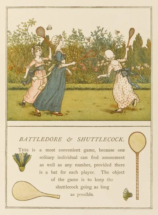 Framed Print : Girls Play Battledore Framed Print : Girls Play Battledore