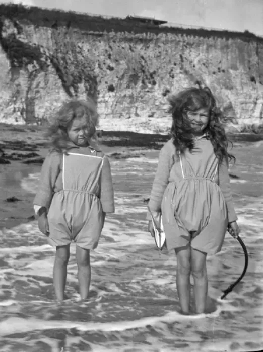 Framed Print : Two girls at the seaside Framed Print : Two girls at the seaside