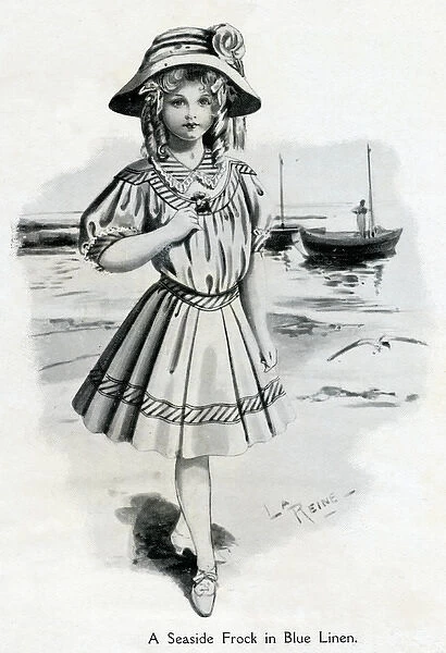 Girls seaside frock 1907