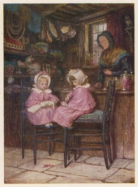 Two Girls in Shop 1875