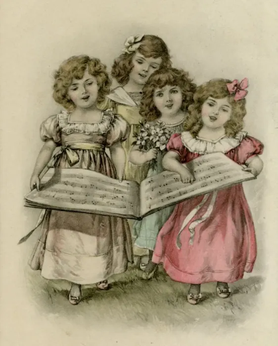 Framed Print : Four Girls Sing Framed Print : Four Girls Sing