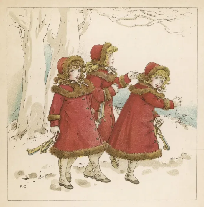 Framed Print : Three Girls Skating 1900 Framed Print : Three Girls Skating 1900