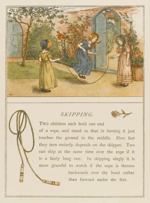 Framed Print : Girls Skipping / 1889 Framed Print : Girls Skipping / 1889