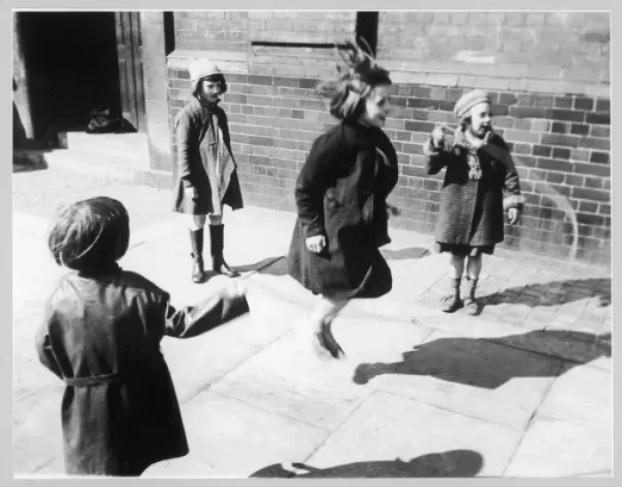 Framed Print : Girls Skipping 1930S Framed Print : Girls Skipping 1930S