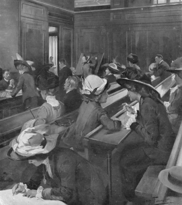 Framed Print : Girls at Sorbonne 1911 Framed Print : Girls at Sorbonne 1911