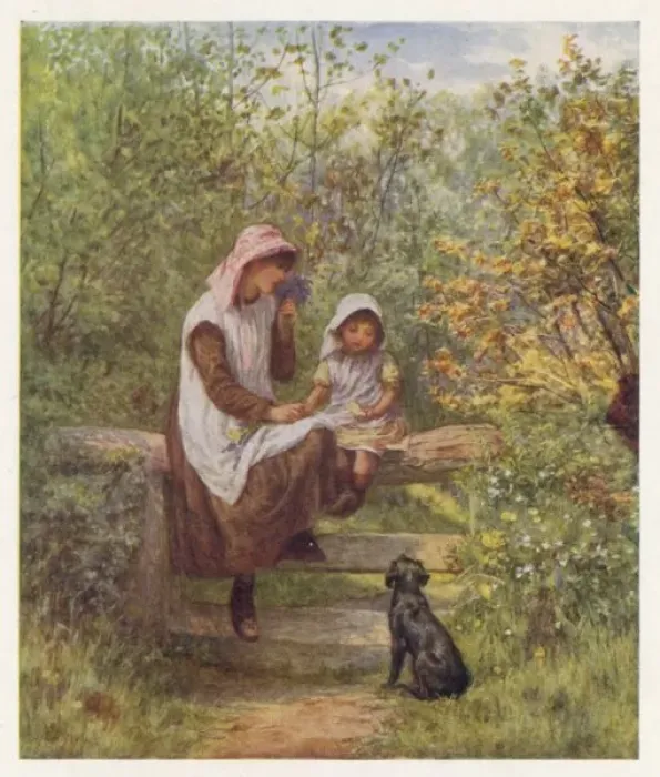 Framed Print : Girls on Stile with Dog