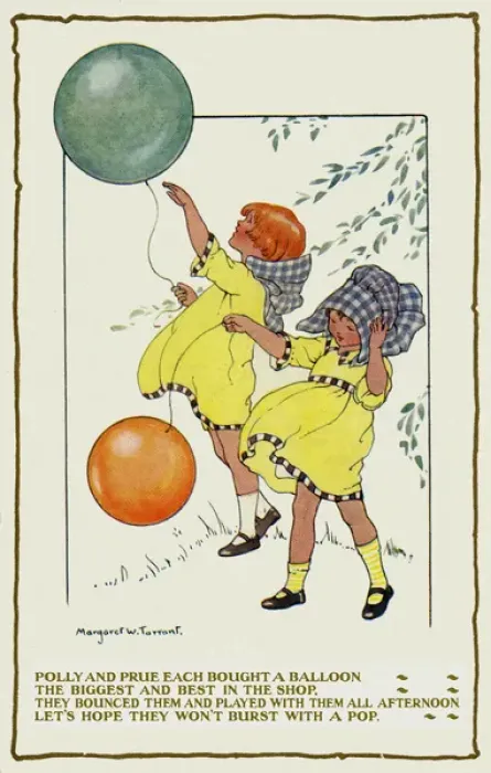 Framed Print : Girls in sunbonnets Framed Print : Girls in sunbonnets