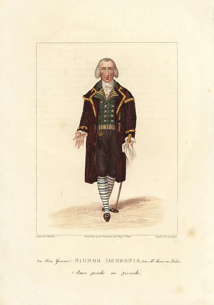 Giuseppe de Begnis in Il Turco in Italia, 1822