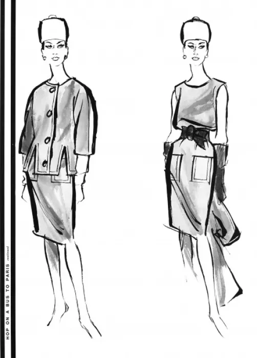 Framed Print : Givenchy outfit, 1960 Framed Print : Givenchy outfit, 1960