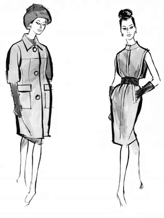 Framed Print : Givenchy outfit, 1960 Framed Print : Givenchy outfit, 1960