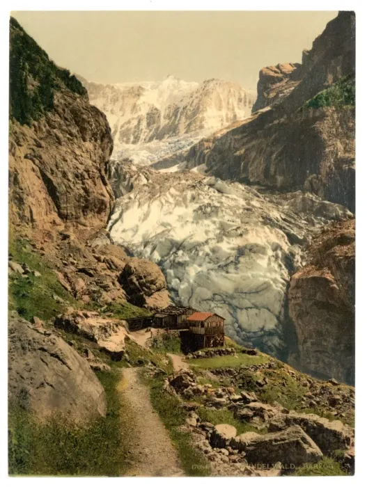 Framed Print : Glacier and Baregg Inn, Grindelwald, Bernese Oberland, Switz Framed Print : Glacier and Baregg Inn, Grindelwald, Bernese Oberland, Switz