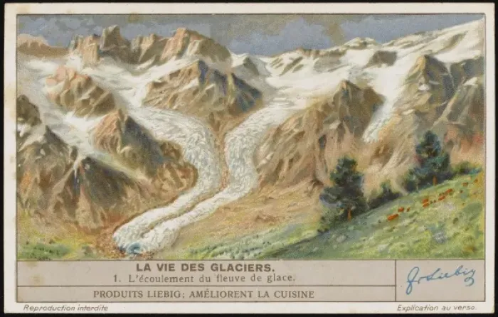 Framed Print : Glaciers (Liebig) 1 Framed Print : Glaciers (Liebig) 1