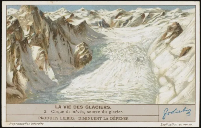 Framed Print : Glaciers (Liebig) 2 Framed Print : Glaciers (Liebig) 2