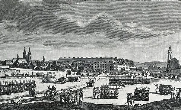The glacis of Vienna from Alservorstadt in 18th