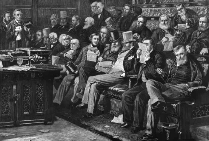 Framed Print : Gladstone / Commons / 1880 Framed Print : Gladstone / Commons / 1880