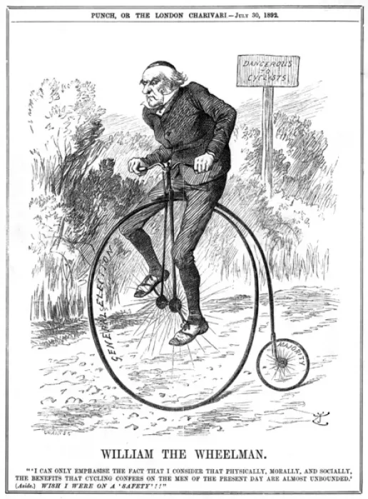 Framed Print : Gladstone as Cyclist Framed Print : Gladstone as Cyclist