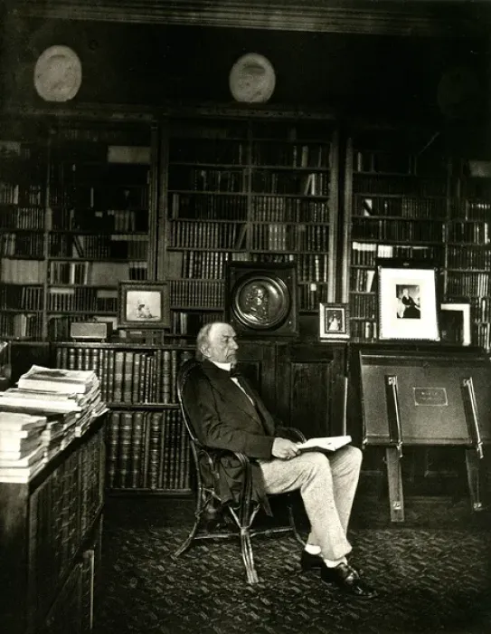 Framed Print : Gladstone in Library Framed Print : Gladstone in Library