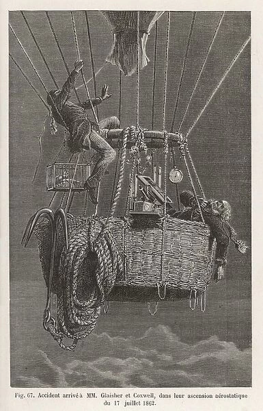 Glaisher and Coxwe conducting scientific experiment in a balloon