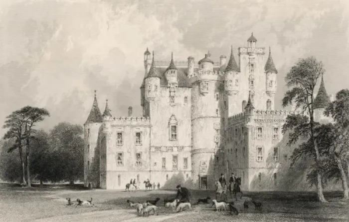Framed Print : Glamis Castle / Allom Framed Print : Glamis Castle / Allom