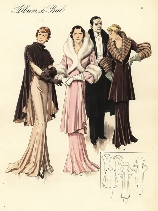 Framed Print : Glamorous evening outfits, 1935 Framed Print : Glamorous evening outfits, 1935