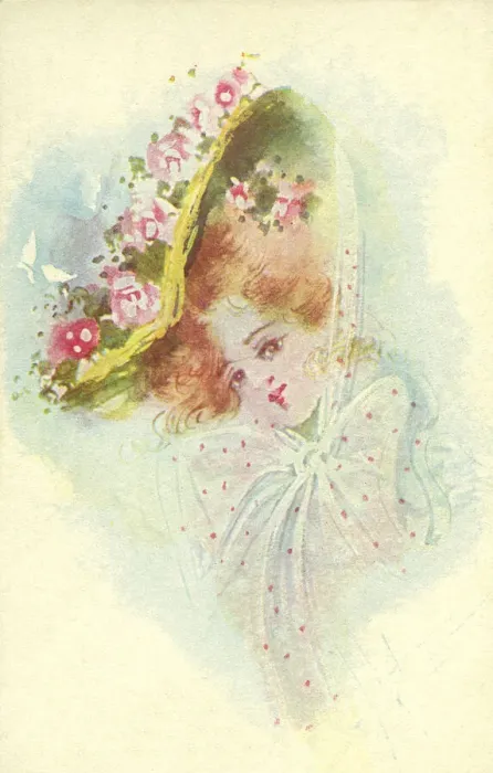 Framed Print : Glamour. Edwardian lady wearing yellow hat trimmed with pink flowers Framed Print : Glamour. Edwardian lady wearing yellow hat trimmed with pink flowers