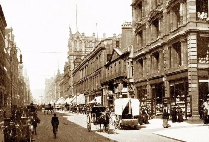 Framed Print : Glasgow Buchanan Street early 1900s Framed Print : Glasgow Buchanan Street early 1900s