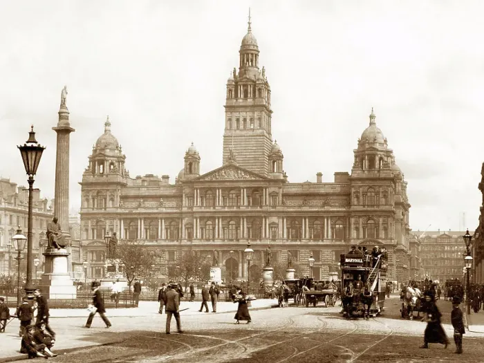 Framed Print : Glasgow George Square early 1900s Framed Print : Glasgow George Square early 1900s