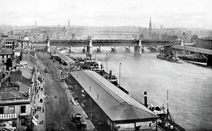 Framed Print : Glasgow River Clyde from the Sailors Home early 1900s Framed Print : Glasgow River Clyde from the Sailors Home early 1900s