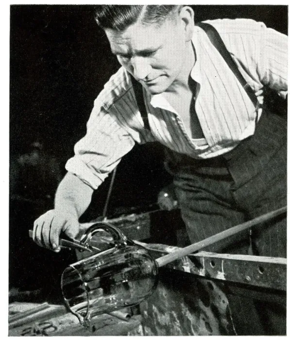Framed Print : Glass blower fixing a handle on a jug Framed Print : Glass blower fixing a handle on a jug