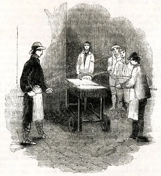 Framed Print : Glass making at Cookson s, South Shields Framed Print : Glass making at Cookson s, South Shields