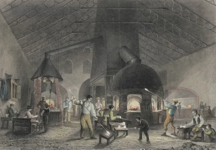 Framed Print : Glass Making, London Framed Print : Glass Making, London