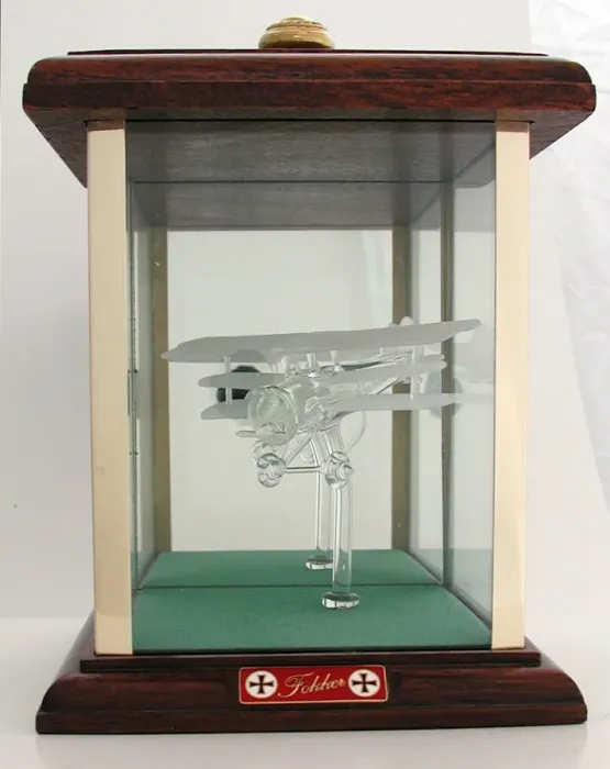 Framed Print : Glass model of a German Fokker triplane
