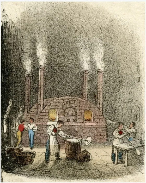 Framed Print : GLASS WORKS, 1830 Framed Print : GLASS WORKS, 1830