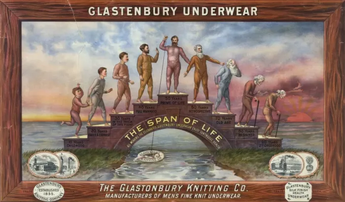 Framed Print : Glastenbury underwear... the span of life Framed Print : Glastenbury underwear... the span of life