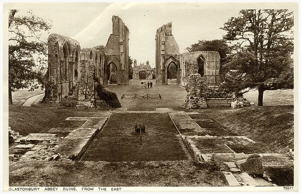 Glastonbury, Somerset - Abbey Ruins from the East