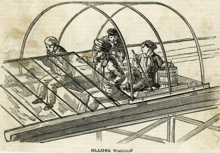 Framed Print : THE GLAZING WAGON 1851 Framed Print : THE GLAZING WAGON 1851