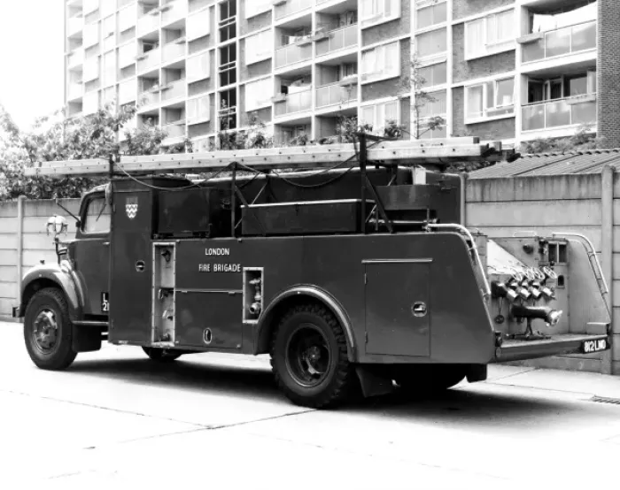 Framed Print : GLC-LFB - Foam Tender at East Ham Framed Print : GLC-LFB - Foam Tender at East Ham