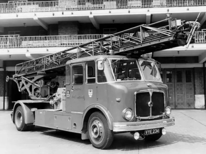 Framed Print : GLC-LFB - Turntable Ladder at Brigade HQ Framed Print : GLC-LFB - Turntable Ladder at Brigade HQ