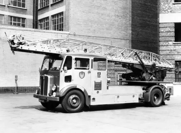 Framed Print : GLC-LFB - Turntable Ladder at Brigade HQ Framed Print : GLC-LFB - Turntable Ladder at Brigade HQ