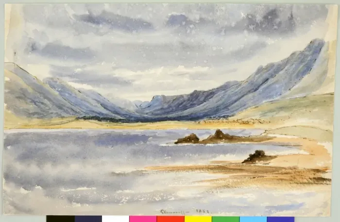 Framed Print : Glenariff (1852). Moore, James 1819 - 1883. Date: 1852 Framed Print : Glenariff (1852). Moore, James 1819 - 1883. Date: 1852
