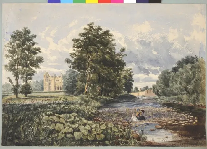 Framed Print : Glenarm Castle with Nurse Framed Print : Glenarm Castle with Nurse