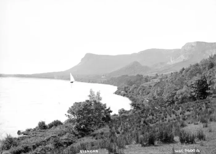 Framed Print : Glencar - a view of rugged coastline, with retouched boat Framed Print : Glencar - a view of rugged coastline, with retouched boat