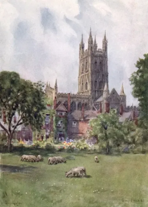 Framed Print : Glos Cathedral 1927 Framed Print : Glos Cathedral 1927
