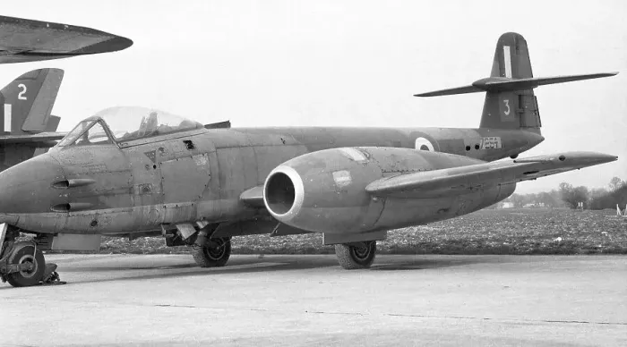 Framed Print : Gloster Meteor F. 8 7258M Framed Print : Gloster Meteor F. 8 7258M