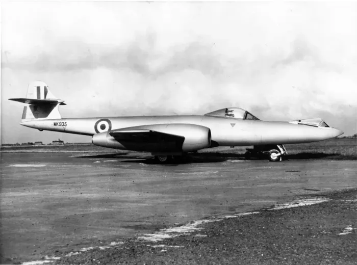 Framed Print : Gloster Meteor F8 WK935 Framed Print : Gloster Meteor F8 WK935
